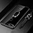 Funda Silicona Ultrafina Carcasa Transparente con Magnetico Anillo de dedo Soporte S01 para Huawei Y6 Prime (2018) Negro