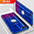 Funda Silicona Ultrafina Carcasa Transparente con Magnetico Anillo de dedo Soporte S01 para Oppo R15X Azul
