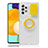 Funda Silicona Ultrafina Carcasa Transparente con Soporte S01 para Samsung Galaxy A52 4G Amarillo