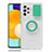 Funda Silicona Ultrafina Carcasa Transparente con Soporte S01 para Samsung Galaxy A52 4G Verde