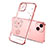 Funda Silicona Ultrafina Carcasa Transparente Flores para Apple iPhone 13 Mini Oro Rosa