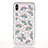 Funda Silicona Ultrafina Carcasa Transparente Flores T08 para Apple iPhone Xs Gris