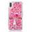 Funda Silicona Ultrafina Carcasa Transparente Flores T20 para Apple iPhone X Rosa Roja