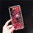 Funda Silicona Ultrafina Carcasa Transparente Flores T25 para Apple iPhone X Rojo