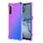 Funda Silicona Ultrafina Carcasa Transparente Gradiente G01 para Oppo Reno3 Morado