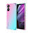 Funda Silicona Ultrafina Carcasa Transparente Gradiente para Realme V30 5G Cian