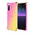 Funda Silicona Ultrafina Carcasa Transparente Gradiente para Sony Xperia 10 III Lite Amarillo