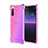 Funda Silicona Ultrafina Carcasa Transparente Gradiente para Sony Xperia 10 III SOG04 Purpura Claro