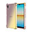 Funda Silicona Ultrafina Carcasa Transparente Gradiente para Sony Xperia Ace III Oro