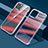 Funda Silicona Ultrafina Carcasa Transparente Gradiente QC1 para Apple iPhone 14 Plus Rojo