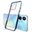 Funda Silicona Ultrafina Carcasa Transparente H01 para Vivo Y55s 5G Azul
