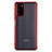 Funda Silicona Ultrafina Carcasa Transparente S01 para Huawei Honor V30 5G Rojo