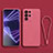 Funda Silicona Ultrafina Goma 360 Grados Carcasa para Samsung Galaxy S22 Ultra 5G Rojo Rosa