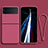 Funda Silicona Ultrafina Goma 360 Grados Carcasa para Samsung Galaxy Z Flip3 5G Rojo Rosa
