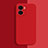 Funda Silicona Ultrafina Goma 360 Grados Carcasa para Vivo iQOO Z7 5G Rojo