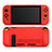 Funda Silicona Ultrafina Goma 360 Grados Carcasa S01 para Nintendo Switch Rojo