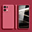 Funda Silicona Ultrafina Goma 360 Grados Carcasa S06 para Oppo Reno9 Pro+ Plus 5G Rosa Roja