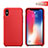 Funda Silicona Ultrafina Goma 360 Grados M02 para Apple iPhone X Rojo