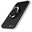 Funda Silicona Ultrafina Goma con Anillo de dedo Soporte A01 para Apple iPhone 5 Negro