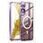 Funda Silicona Ultrafina Transparente con Mag-Safe Magnetic M02 para Samsung Galaxy S21 FE 5G Morado