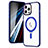 Funda Silicona Ultrafina Transparente con Mag-Safe Magnetic SD1 para Apple iPhone 12 Pro Max Azul