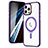 Funda Silicona Ultrafina Transparente con Mag-Safe Magnetic SD1 para Apple iPhone 12 Pro Morado