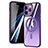 Funda Silicona Ultrafina Transparente con Mag-Safe Magnetic SD1 para Apple iPhone 15 Pro Max Morado