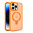 Funda Silicona Ultrafina Transparente con Mag-Safe Magnetic T02 para Apple iPhone 16 Pro Naranja