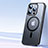 Funda Silicona Ultrafina Transparente con Mag-Safe Magnetic X01D para Apple iPhone 15 Pro Negro