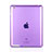 Funda Silicona Ultrafina Transparente para Apple iPad 3 Morado