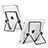 Soporte Universal Sostenedor De Tableta Tablets T20 para Apple iPad 3 Negro