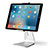 Soporte Universal Sostenedor De Tableta Tablets T24 para Apple iPad Air 5 10.9 (2022) Plata