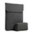 Suave Terciopelo Tela Bolsa Funda para Apple MacBook 12 pulgadas Negro