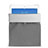 Suave Terciopelo Tela Bolsa Funda para Samsung Galaxy Note 10.1 2014 SM-P600 Gris