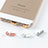 Tapon Antipolvo Lightning USB Jack J05 para Apple iPhone 5C Plata