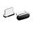 Tapon Antipolvo USB-C Jack Type-C Universal H06 para Apple iPhone 15 Plus Negro