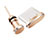 Tapon Antipolvo USB-C Jack Type-C Universal H09 para Apple iPhone 15 Oro Rosa