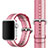 Tela Correa De Reloj Pulsera Eslabones para Apple iWatch 38mm Rosa