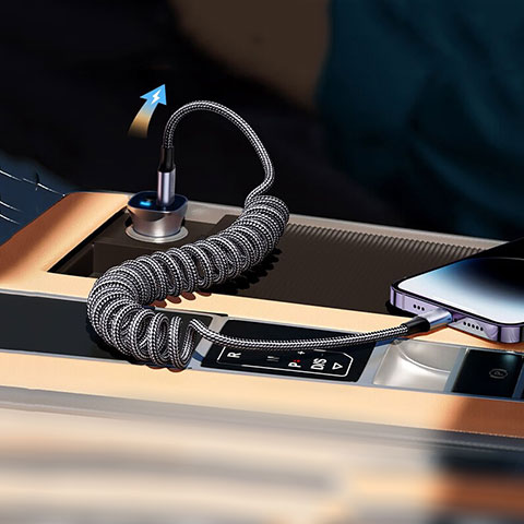 Cable Adaptador Type-C USB-C a Lightning USB H02 para Apple iPad Pro 12.9 (2021) Gris Oscuro