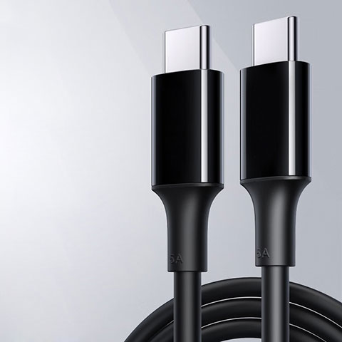 Cable Adaptador Type-C USB-C a Type-C USB-C 100W H04 Negro