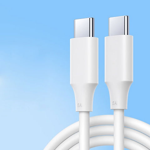 Cable Adaptador Type-C USB-C a Type-C USB-C 100W H04 para Apple iPad Pro 11 (2022) Blanco