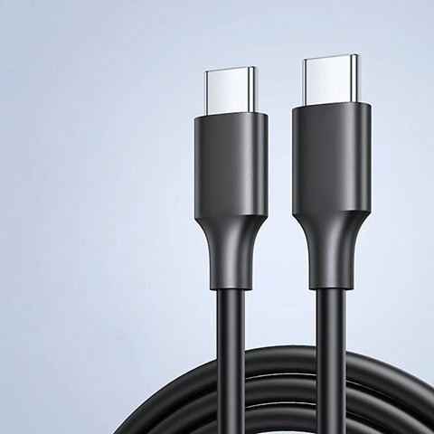 Cable Adaptador Type-C USB-C a Type-C USB-C 60W H04 para Apple iPad Pro 11 (2022) Negro