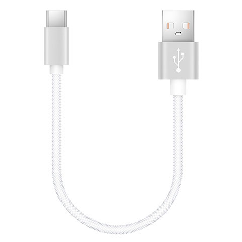 Cable Type-C Android Universal 20cm S02 para Apple iPad Air 5 10.9 (2022) Blanco