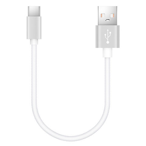 Cable Type-C Android Universal 20cm S02 para Apple iPad Pro 12.9 (2022) Blanco