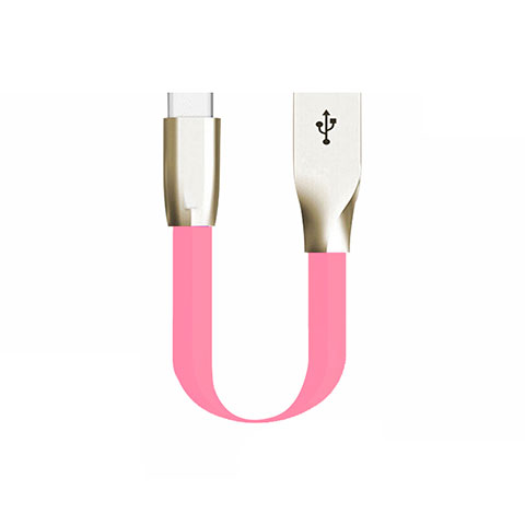 Cable Type-C Android Universal 30cm S06 para Apple iPad Air 5 10.9 (2022) Rosa