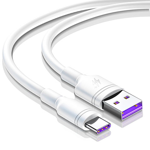 Cable Type-C Android Universal T15 para Apple iPad Pro 12.9 (2022) Blanco