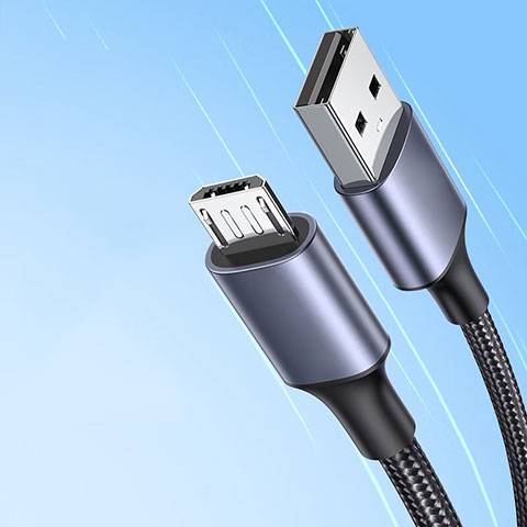 Cable USB 2.0 Android Universal 2A H01 para Apple iPad Air 5 10.9 (2022) Gris