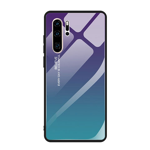 Carcasa Bumper Funda Silicona Espejo Gradiente Arco iris H01 para Huawei P30 Pro Vistoso