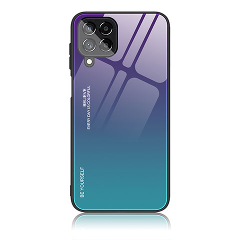 Carcasa Bumper Funda Silicona Espejo Gradiente Arco iris JD1 para Samsung Galaxy M53 5G Multicolor