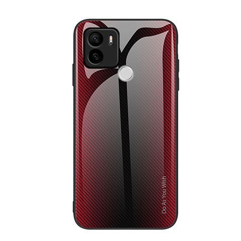 Carcasa Bumper Funda Silicona Espejo Gradiente Arco iris JM1 para Xiaomi Redmi A1 Plus Rojo